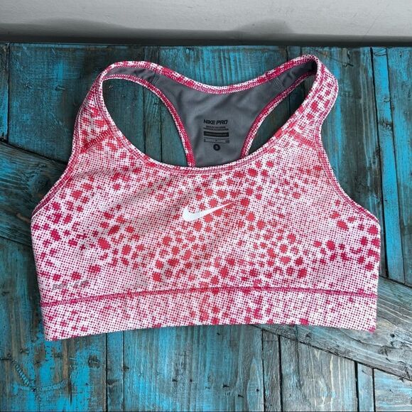 Nike Pro Polka Dot Sports Bra Size Small Activewear Sporty - Picture 2 of 6